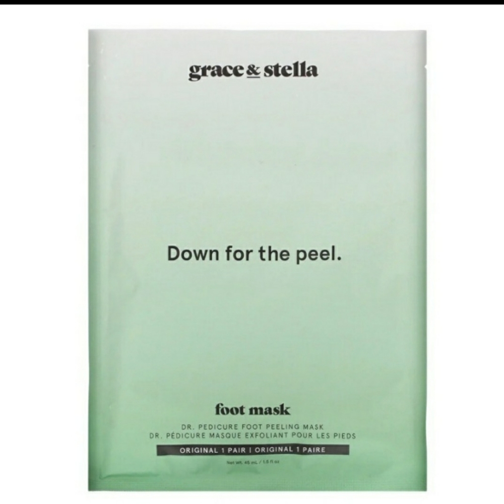 2 Grace and Stella Down for the Peel foot masks, one size, (2 packages)